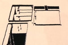 Vintage Belgium Jan De Cock Art Rug. Size: 6 ft 6 in x 8 ft