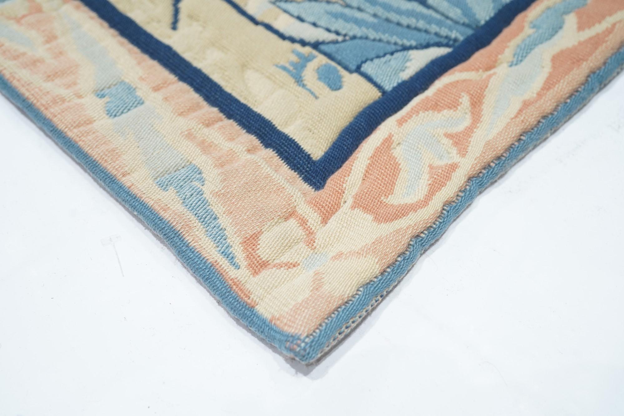 European Vintage Belgium Verdure Design Tapestry Rug For Sale