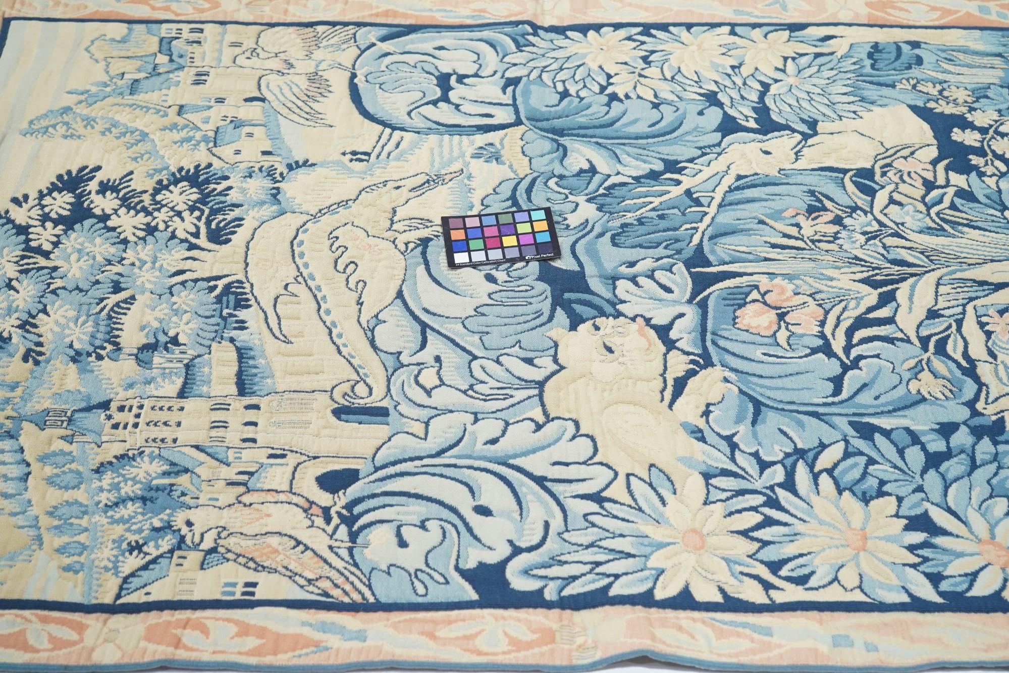 Vintage Belgium Verdure Design Tapestry Rug For Sale 3