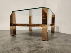 Vintage Belgochrom 23-Karat Coffee Table, 1970s