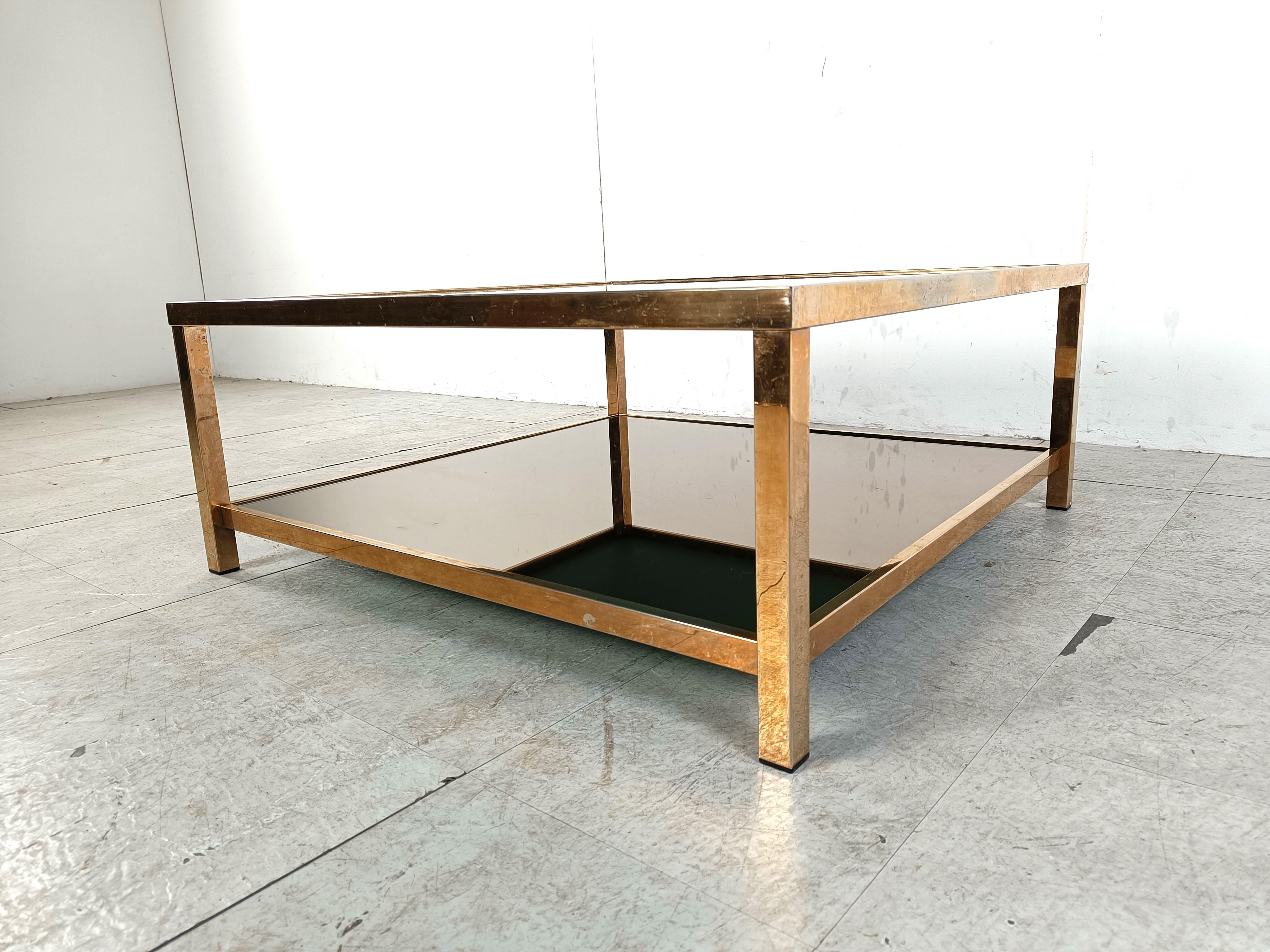 Belgian Vintage belgochrom 23kt coffee table, 1970s For Sale
