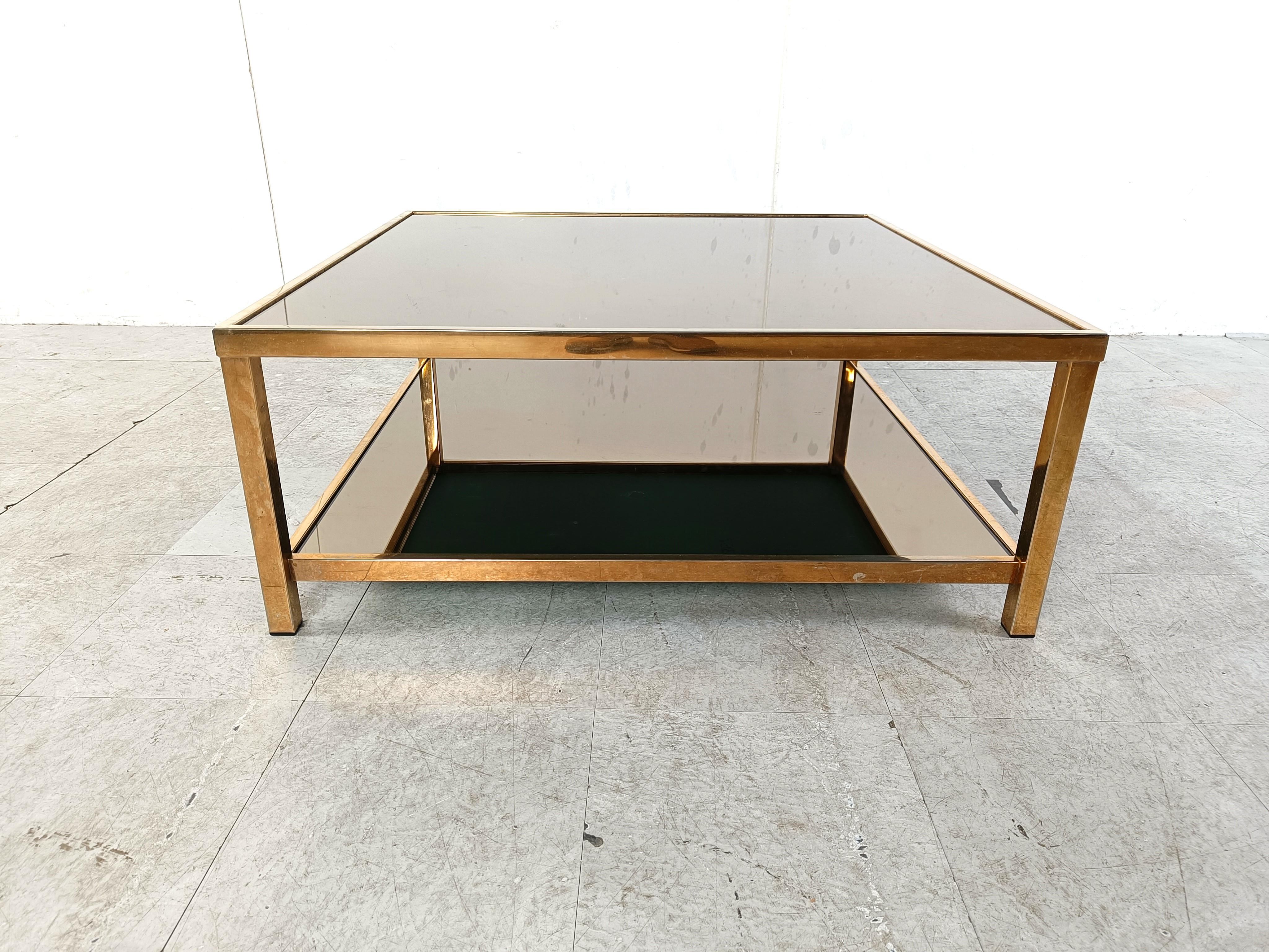 Late 20th Century Vintage belgochrom 23kt coffee table, 1970s For Sale