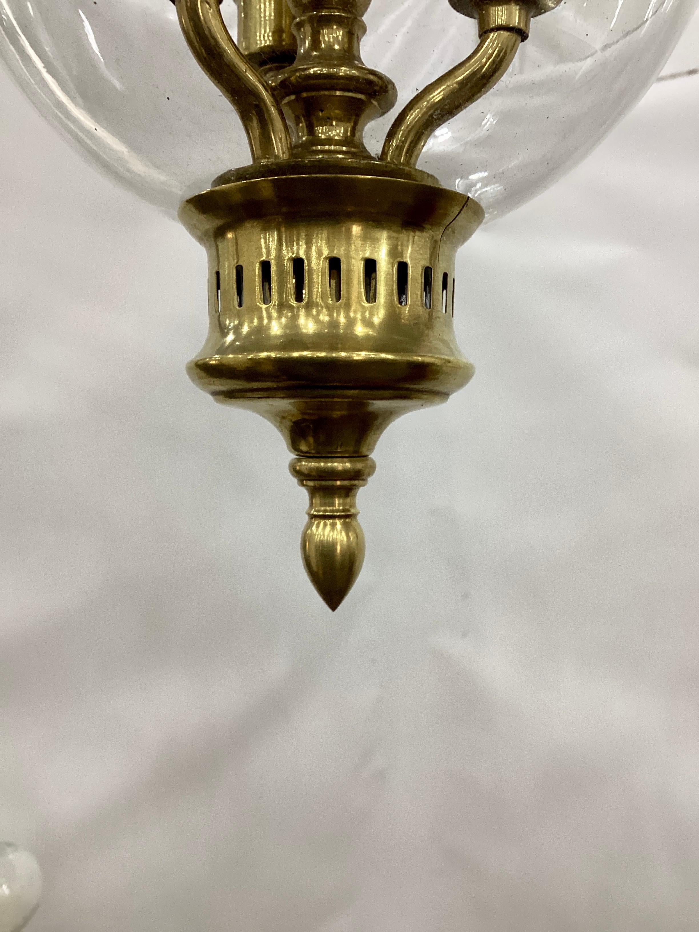 American Vintage Bell Jar Lantern with Draped Swag Ring 