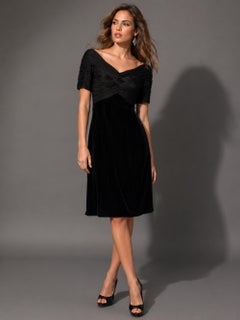 Vintage Bellville Sassoon Black Silk Rayon Cocktail Dress