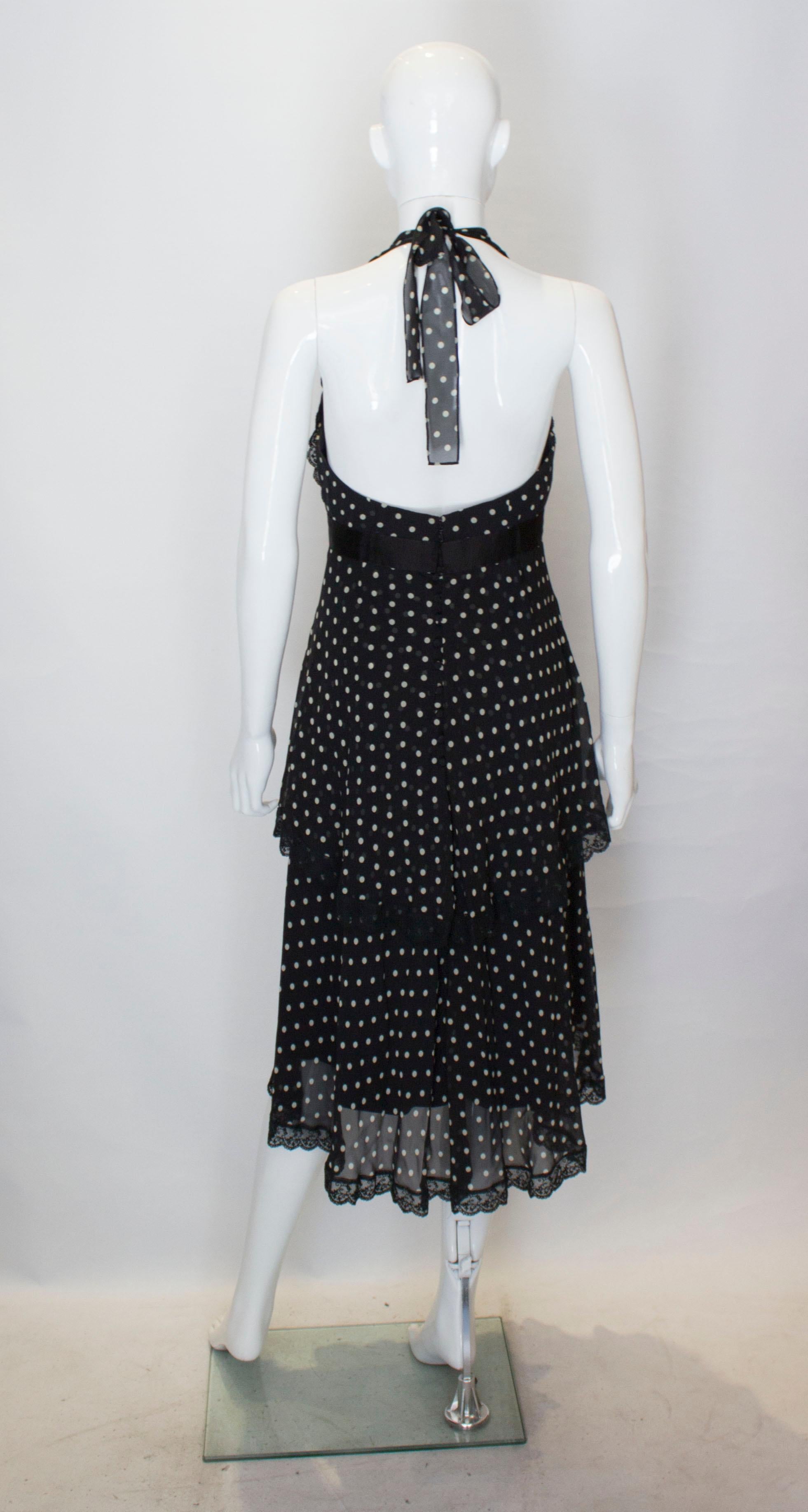 Women's Vintage Bellville Sassoon/ Lorcan Mullany Silk Spotty Dress For Sale
