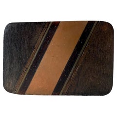 Hebilla de Cinturón Vintage Madera Exótica Latón Cobre