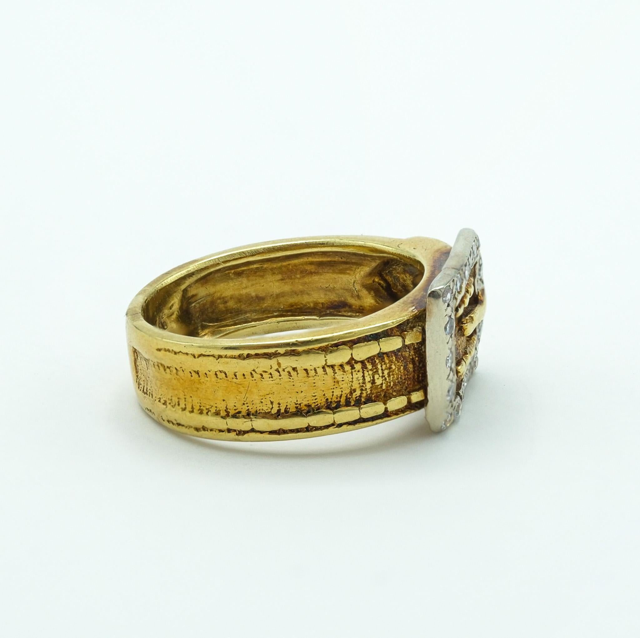 vintage gold buckle ring