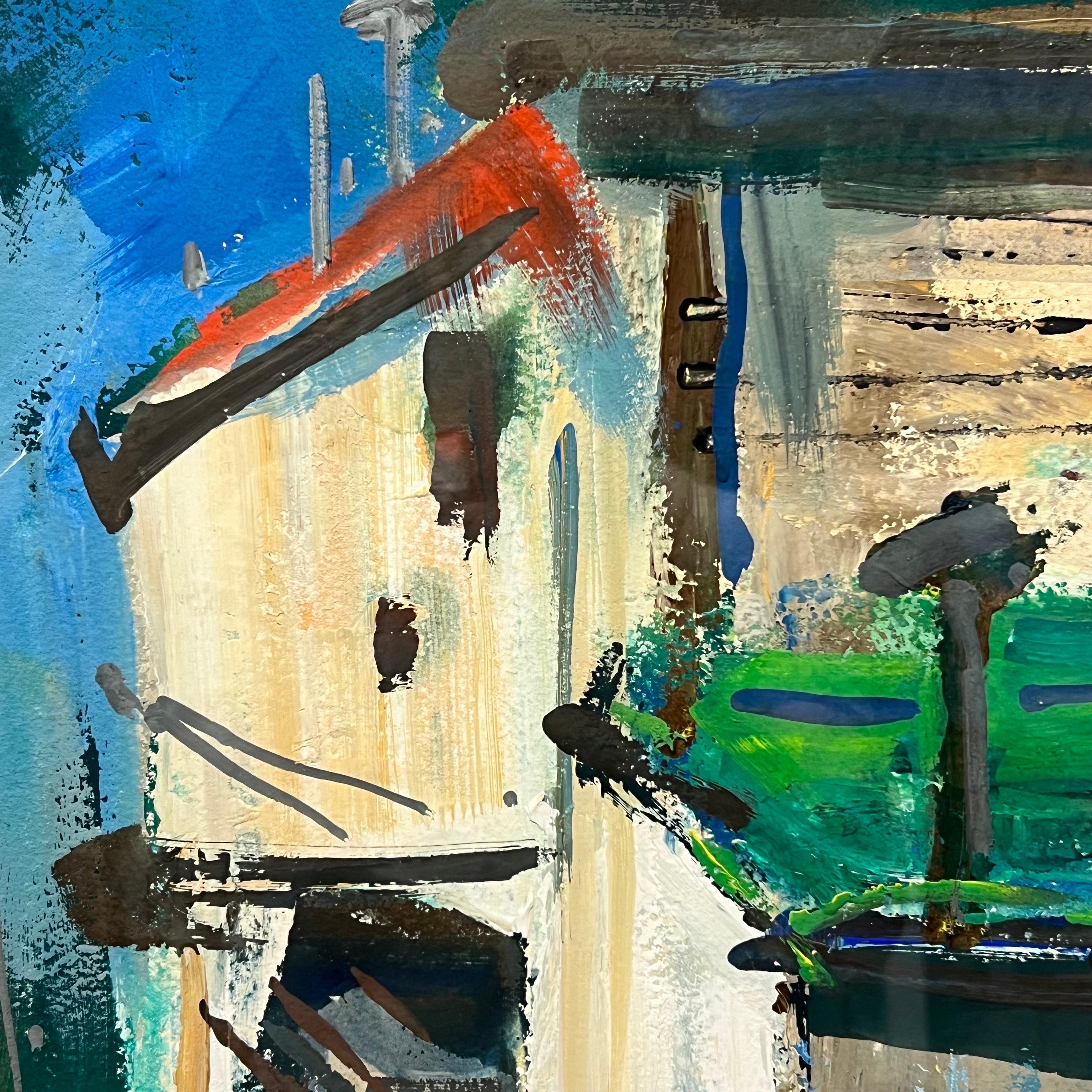 Stunning and vibrant original gouache on paper titled, 