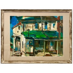 Vintage Ben Abril Original Gouache Painting c1960s California