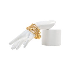 Vintage Ben Amun Gold Tone 6 Row Branches Bracelet Circa 1980s