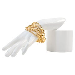 Vintage Ben Amun Gold Tone 6 Row Branches Bracelet Circa 1980s