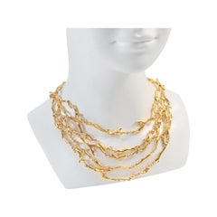 Vintage Ben Amun - Collana a cinque rami in tonalità oro, circa anni '80