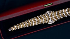 Bracelet vintage Ben Rosenfeld gradué en or jaune 18 carats et diamants, 1962