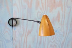 Vintage Ben Seibel (attr.) Swing Arm Wall Mounted Task Lamp Sconce