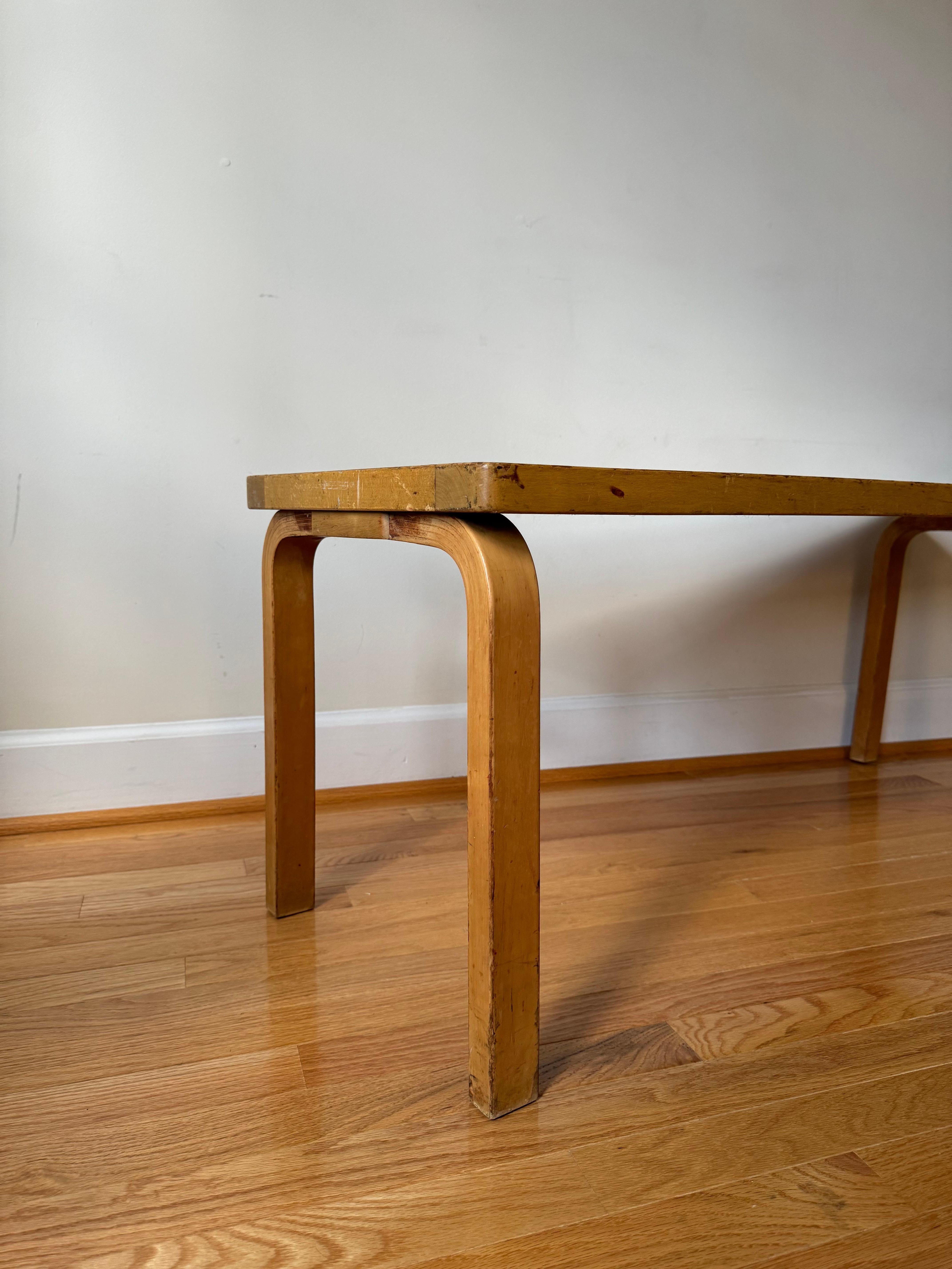 Bentwood Vintage Bench 153A by Alvar Aalto for Artek