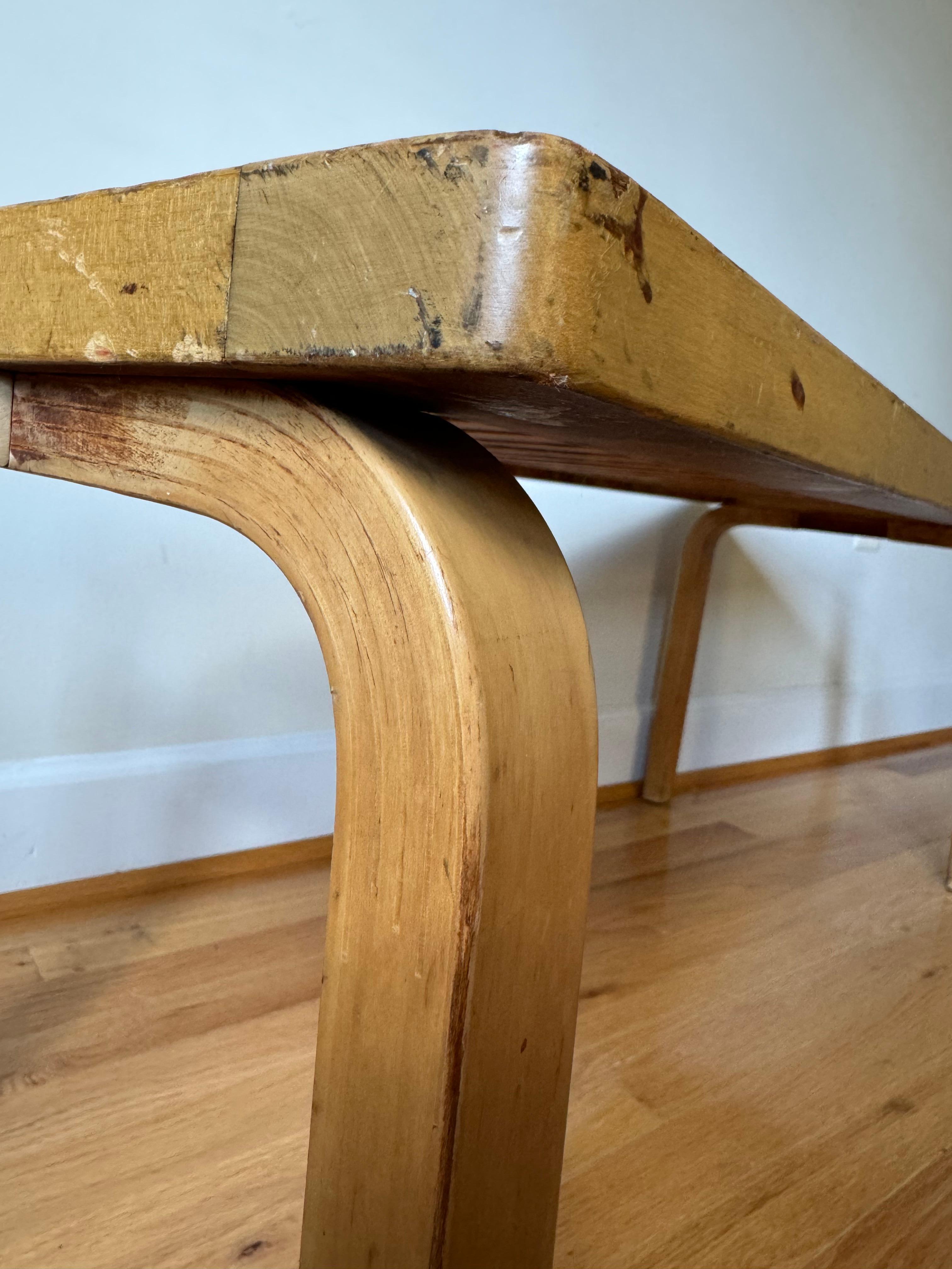 Vintage Bench 153A by Alvar Aalto for Artek 1