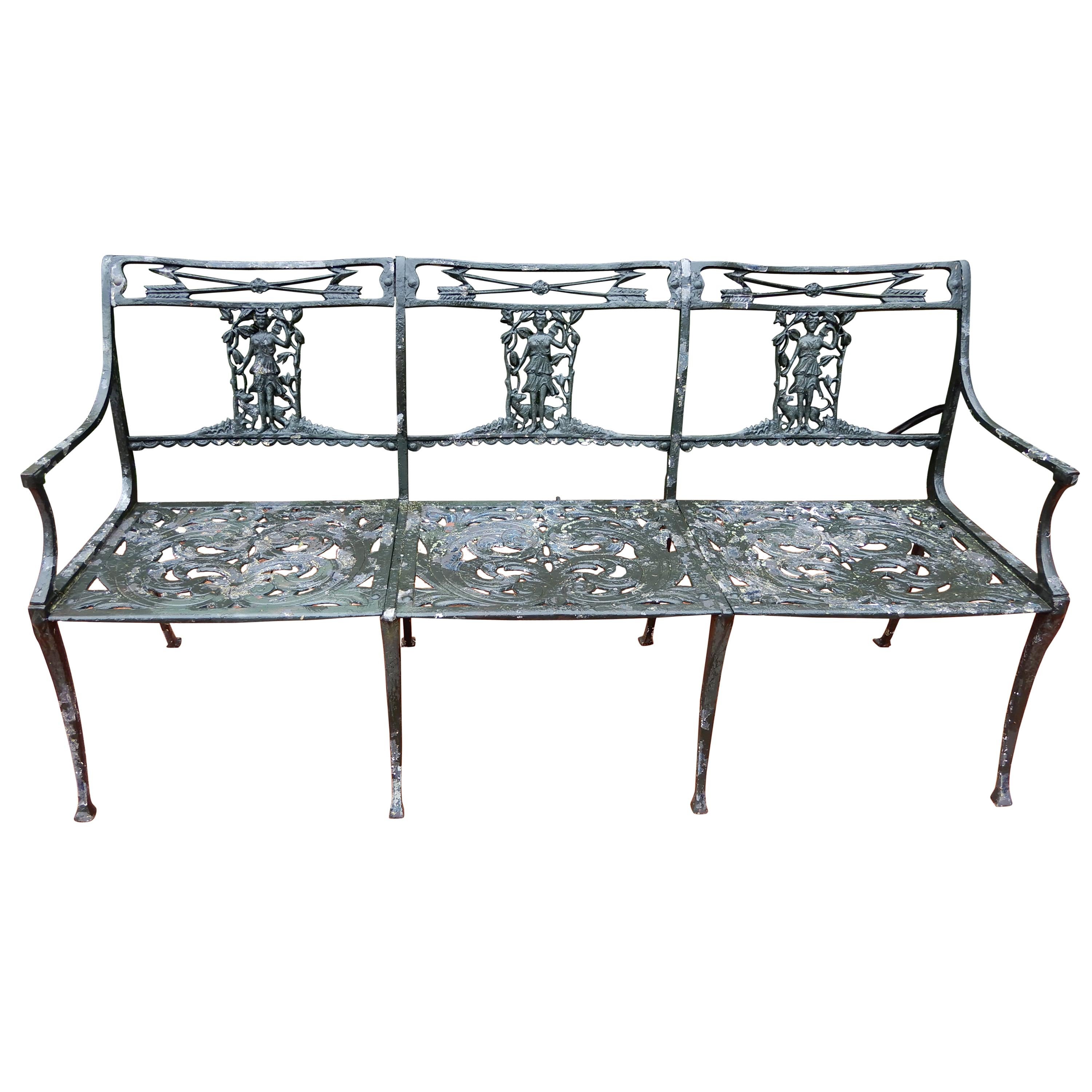 Vintage Bench by Molla of Diana the Huntress For Sale
