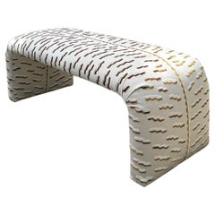 Vintage Bench in Dedar Milano “Tiger Beat” Jacquard Velvet