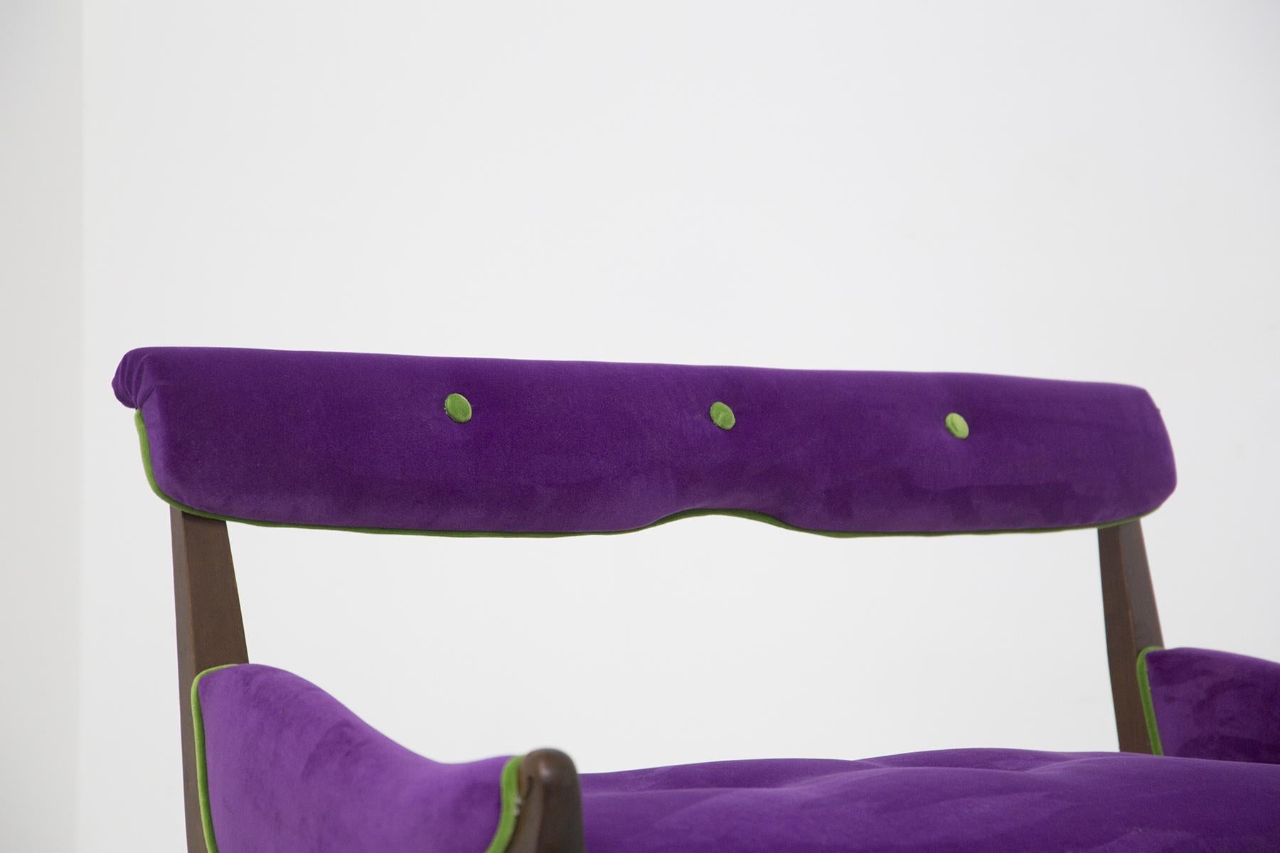 purple velvet bench