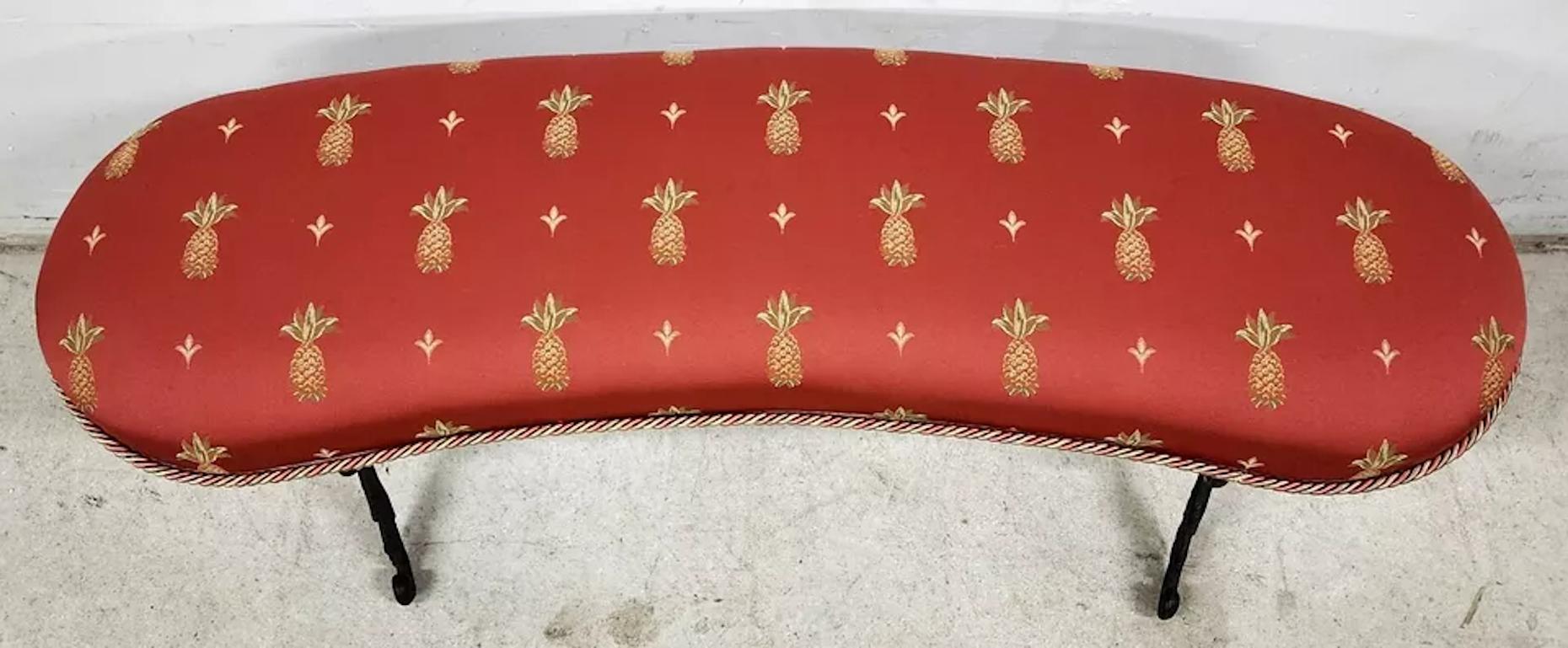 20ième siècle Banc vintage ananas de lyre en vente