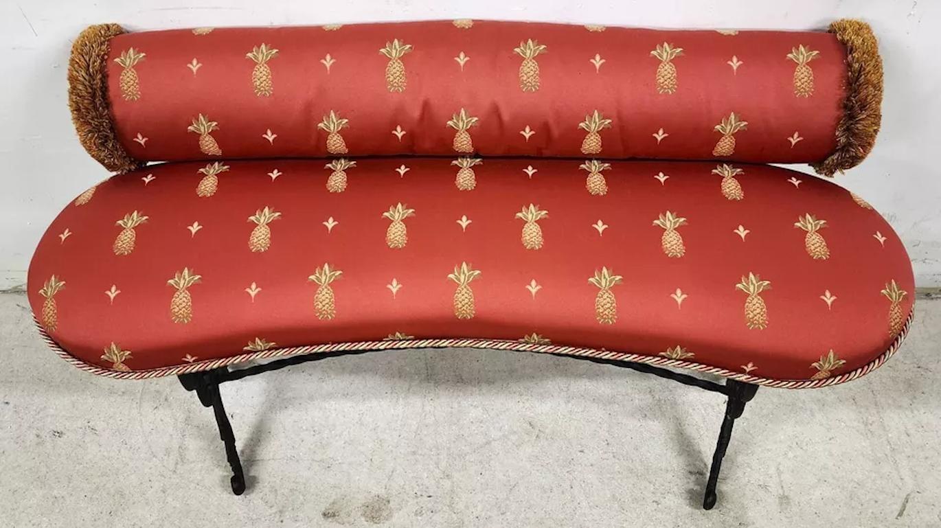 Banc vintage ananas de lyre en vente 2
