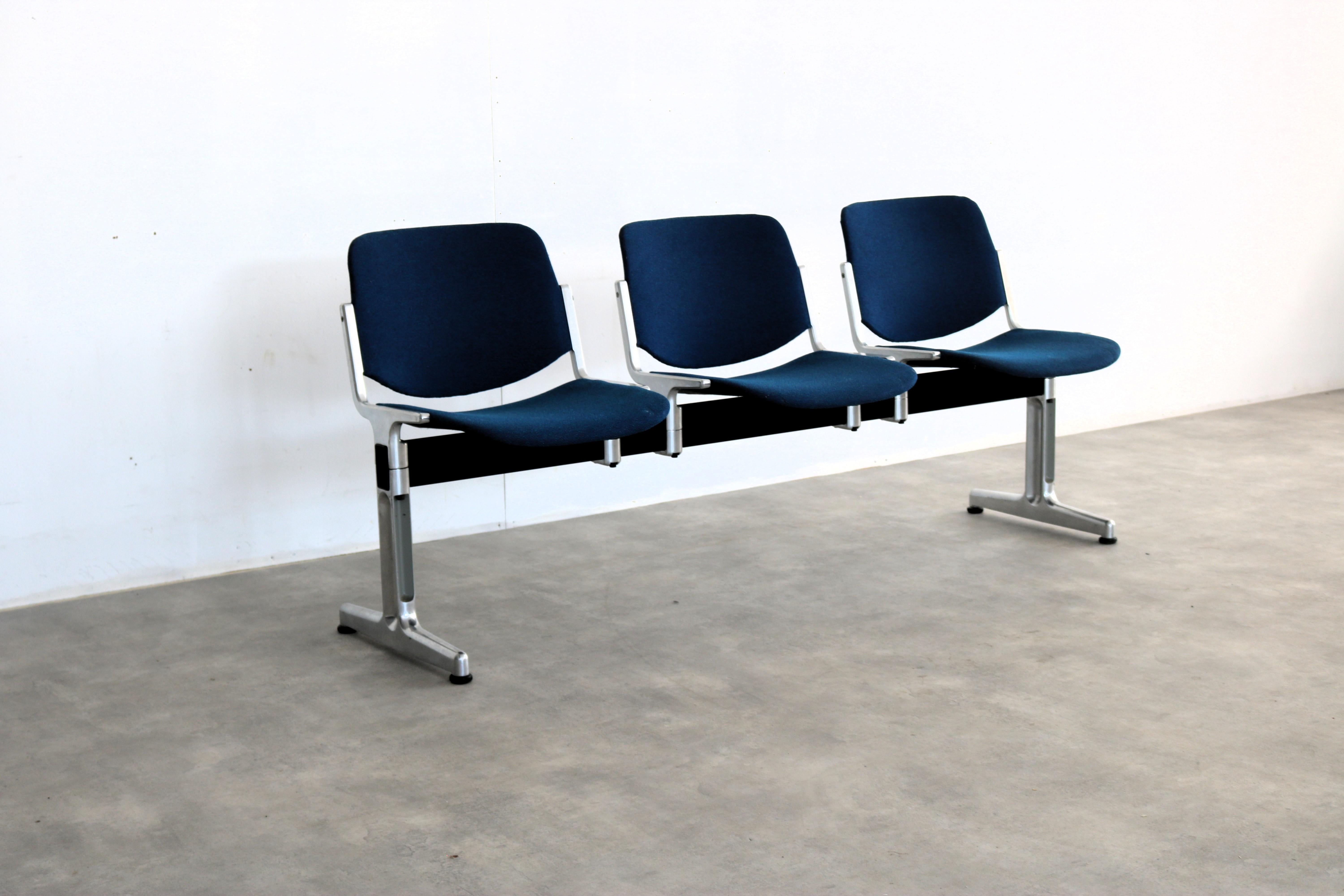 Vintage bench  waiting room bench  1970s  Castelli For Sale 5