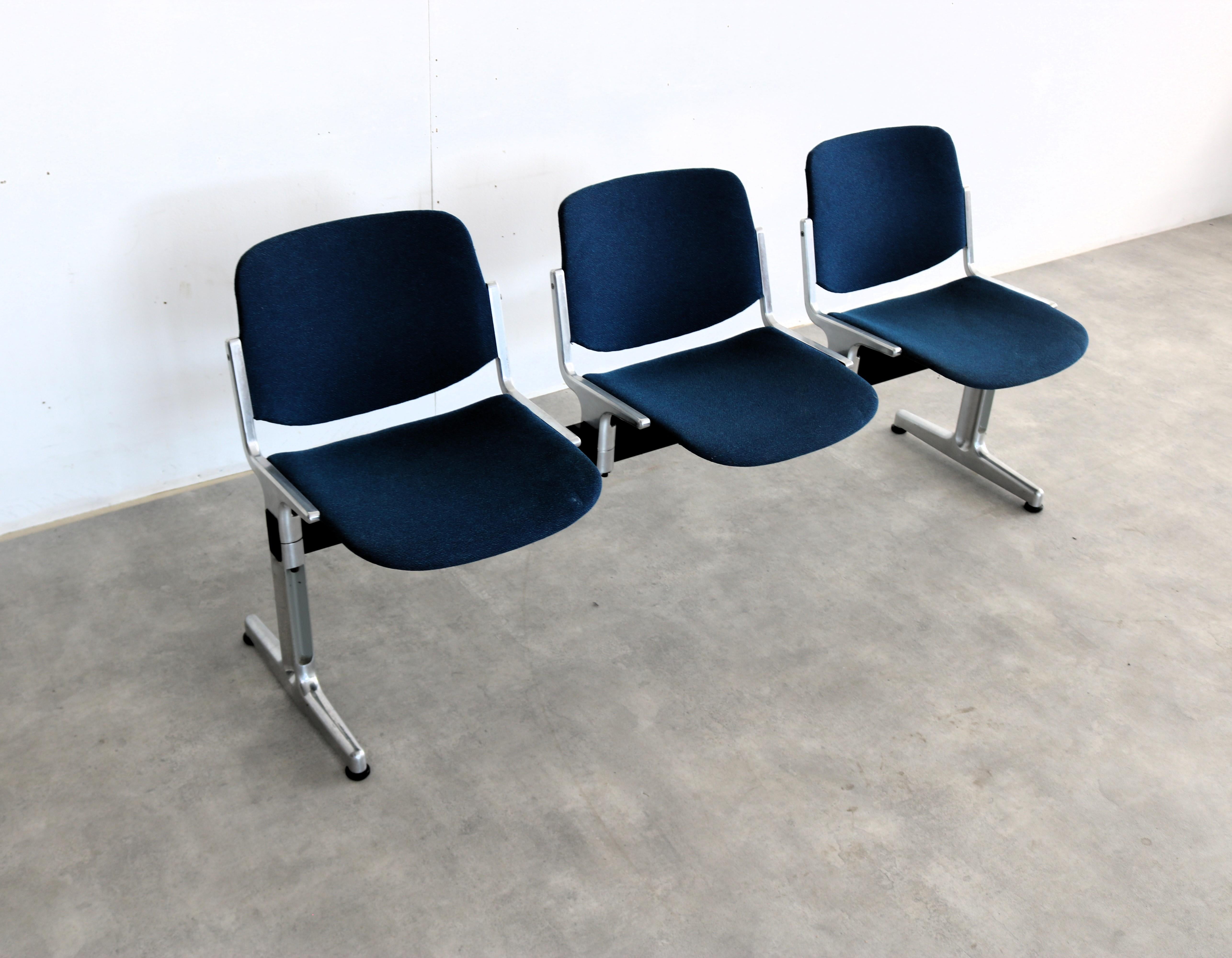 Vintage bench  waiting room bench  1970s  Castelli For Sale 6