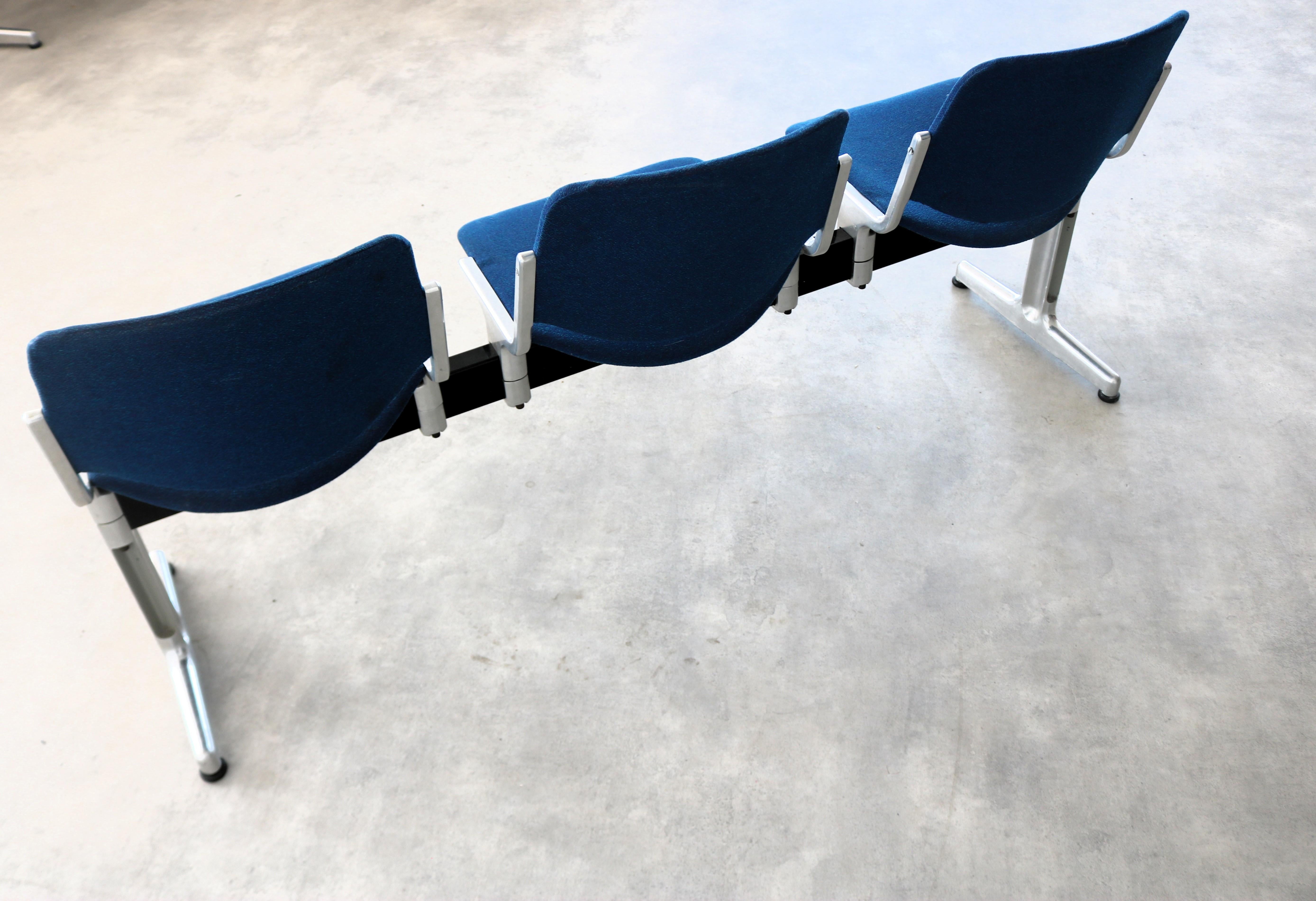 Vintage bench  waiting room bench  1970s  Castelli For Sale 9
