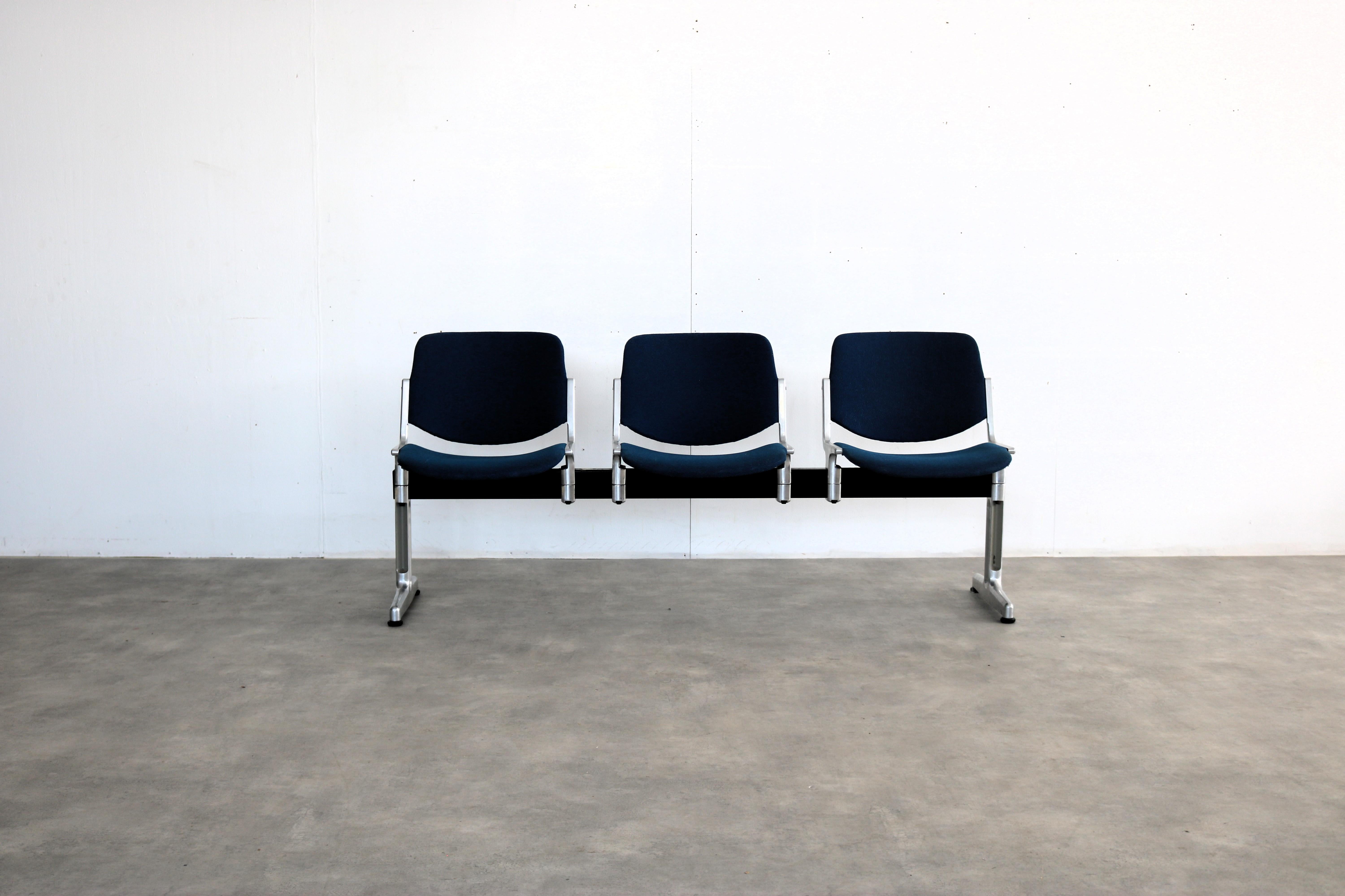 Vintage bench  waiting room bench  1970s  Castelli For Sale 11