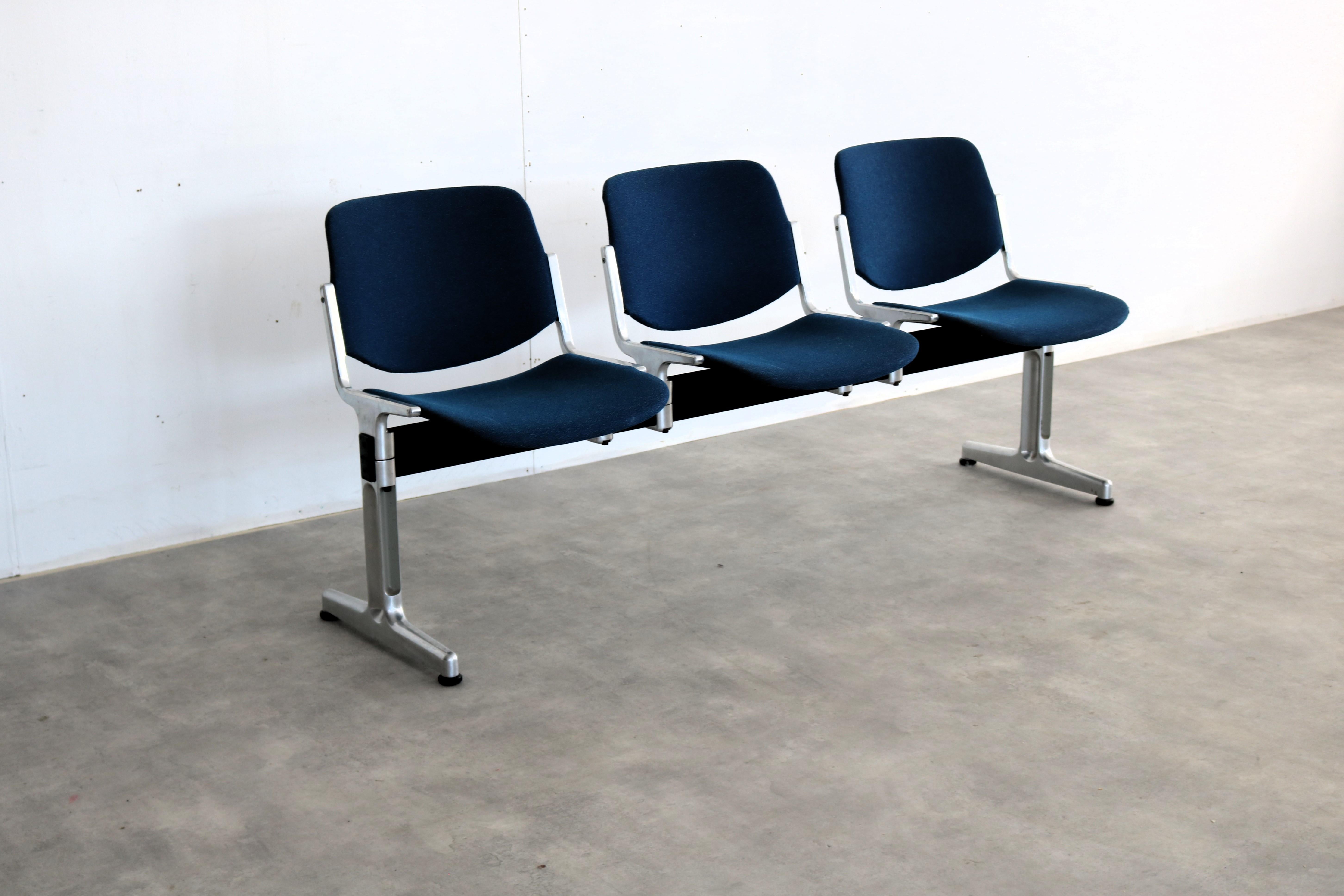 Vintage bench  waiting room bench  1970s  Castelli For Sale 12