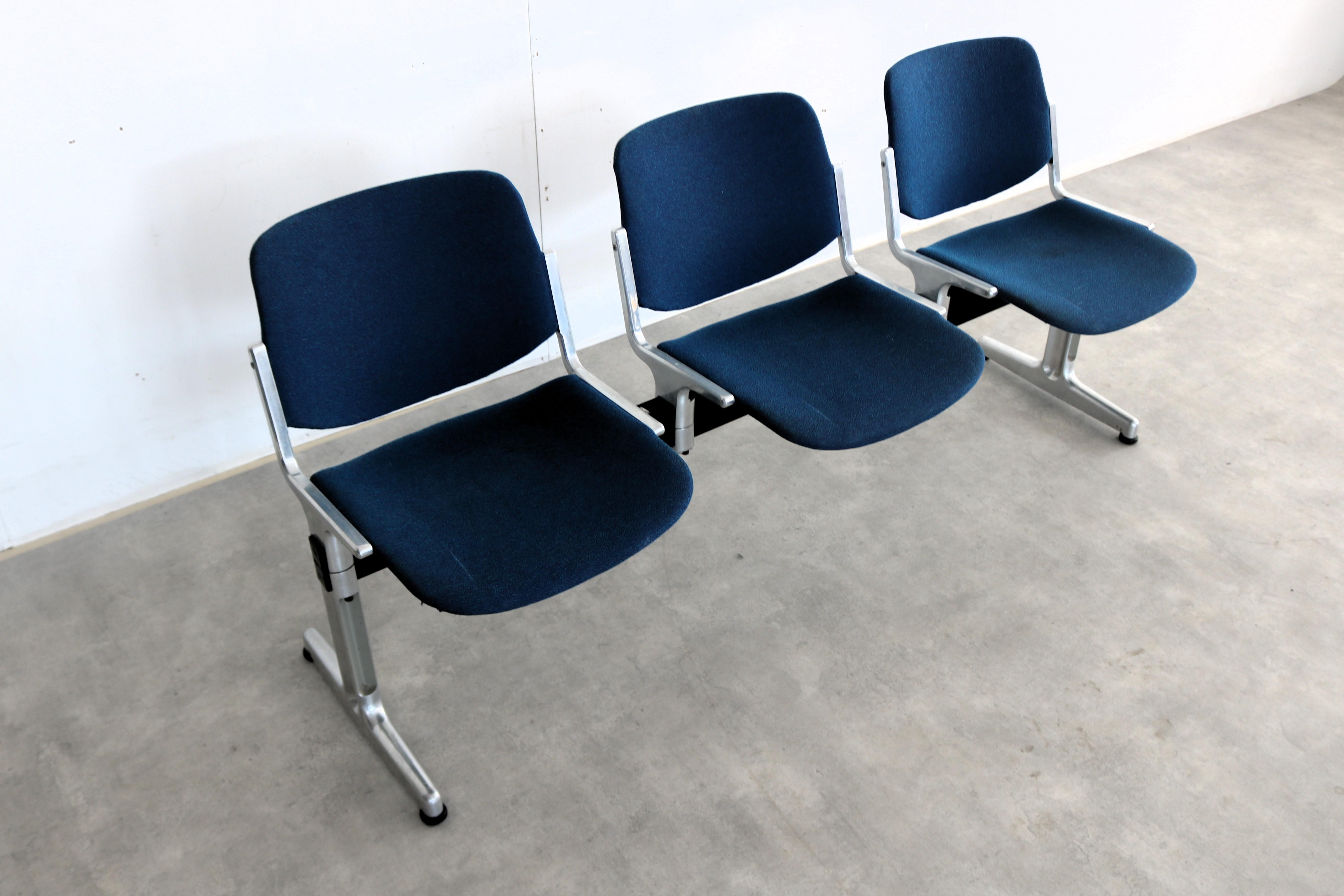 Vintage bench  waiting room bench  1970s  Castelli For Sale 13