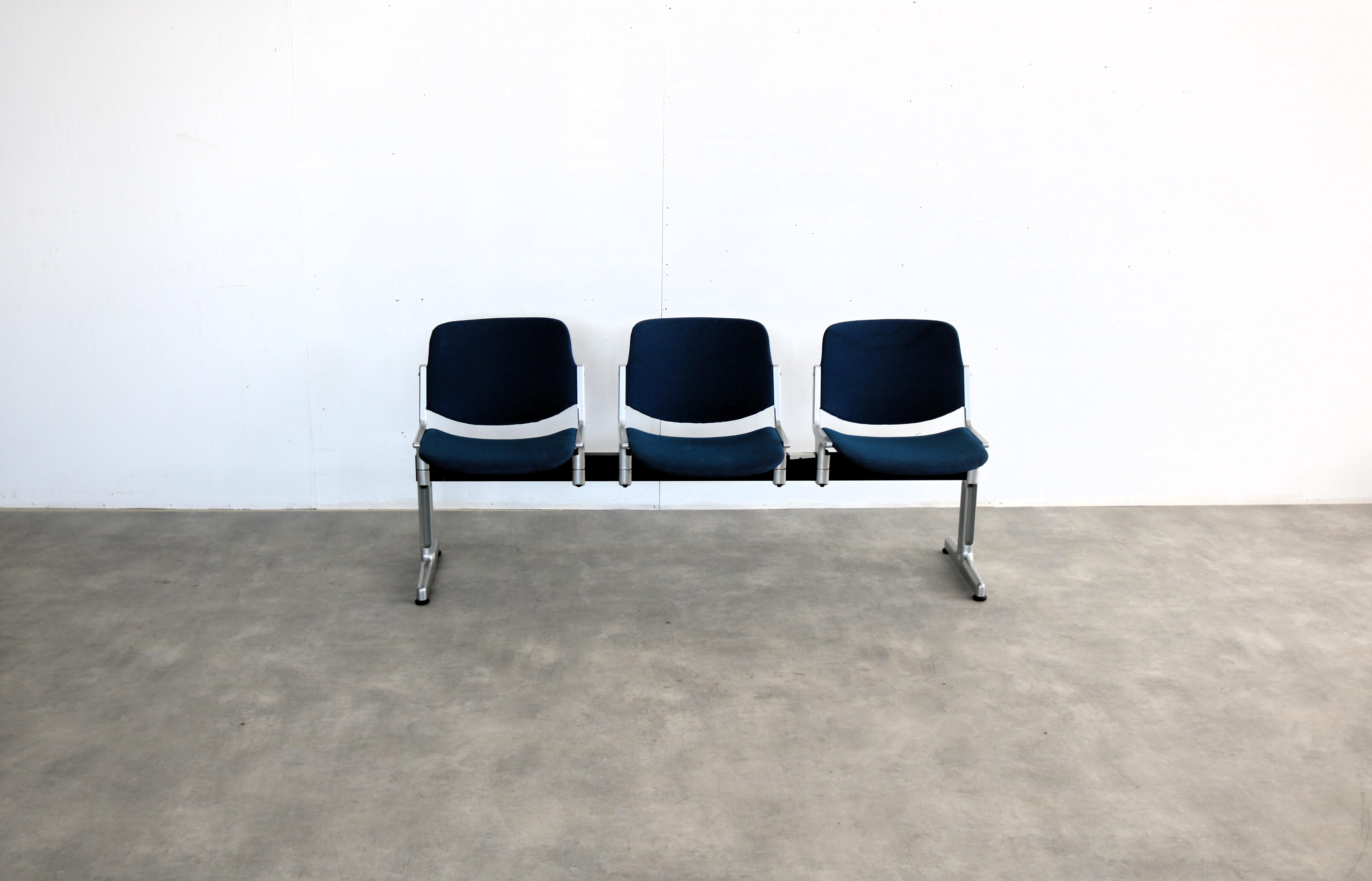 Italian Vintage bench  waiting room bench  1970s  Castelli For Sale
