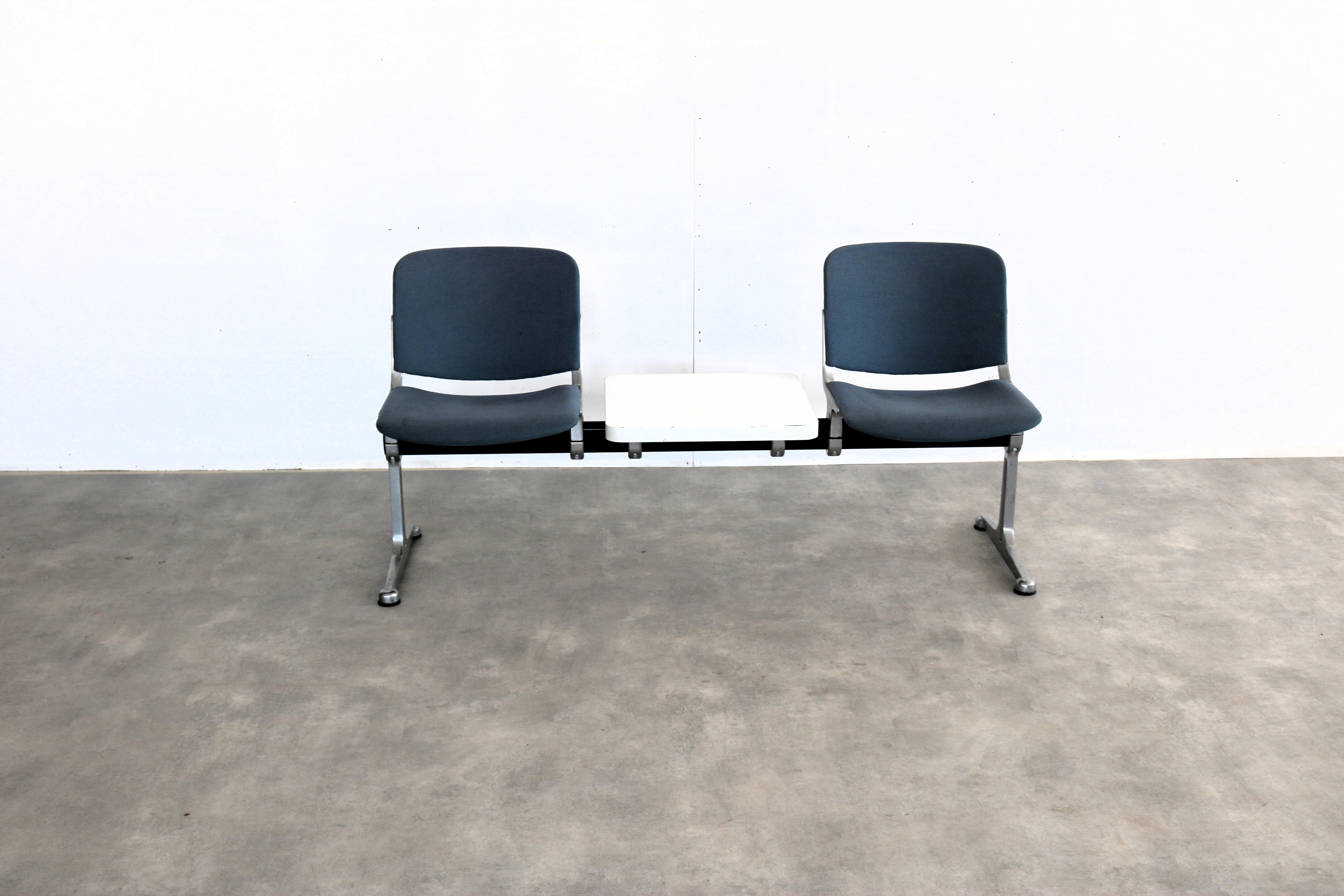Italian Vintage bench  waiting room bench  1970s For Sale