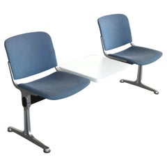 Vintage bench  waiting room bench  1970s