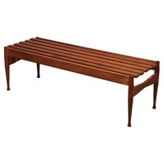 Panchina in legno di noce di Gio Ponti realizzata dai Fratelli Reguitti, 1950