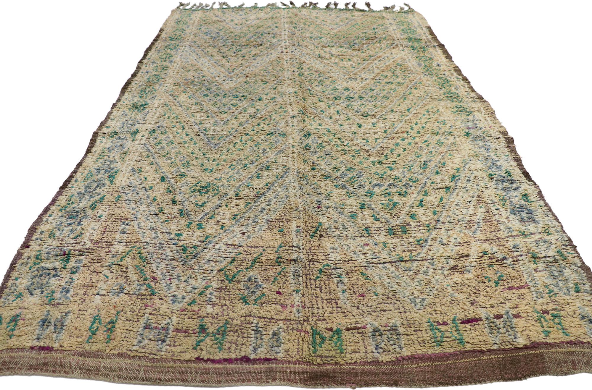 Marokkanischer Beni M'Guild-Teppich im Vintage-Stil, Berberbesatz aus Marokko (Böhmisch) im Angebot