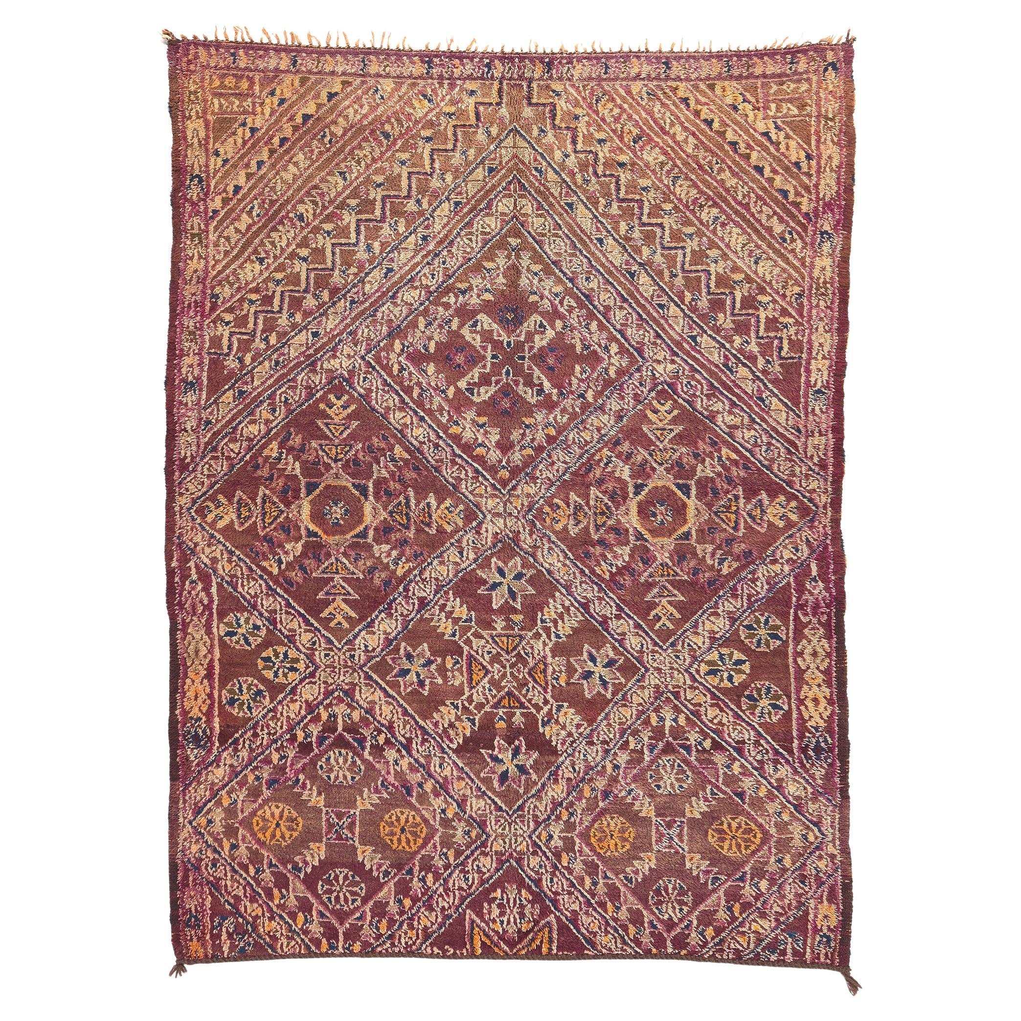 Tapis marocain Beni MGuild, Bohemian Rhapsody rencontre Midcentury Modern