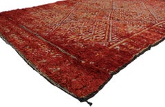 Vintage Beni MGuild Moroccan Rug, Bold Boho Chic Meets Midcentury Modern