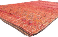 Tappeto marocchino Beni MGuild d'epoca, un audace stile boho chic che incontra lo stile globale e piccante