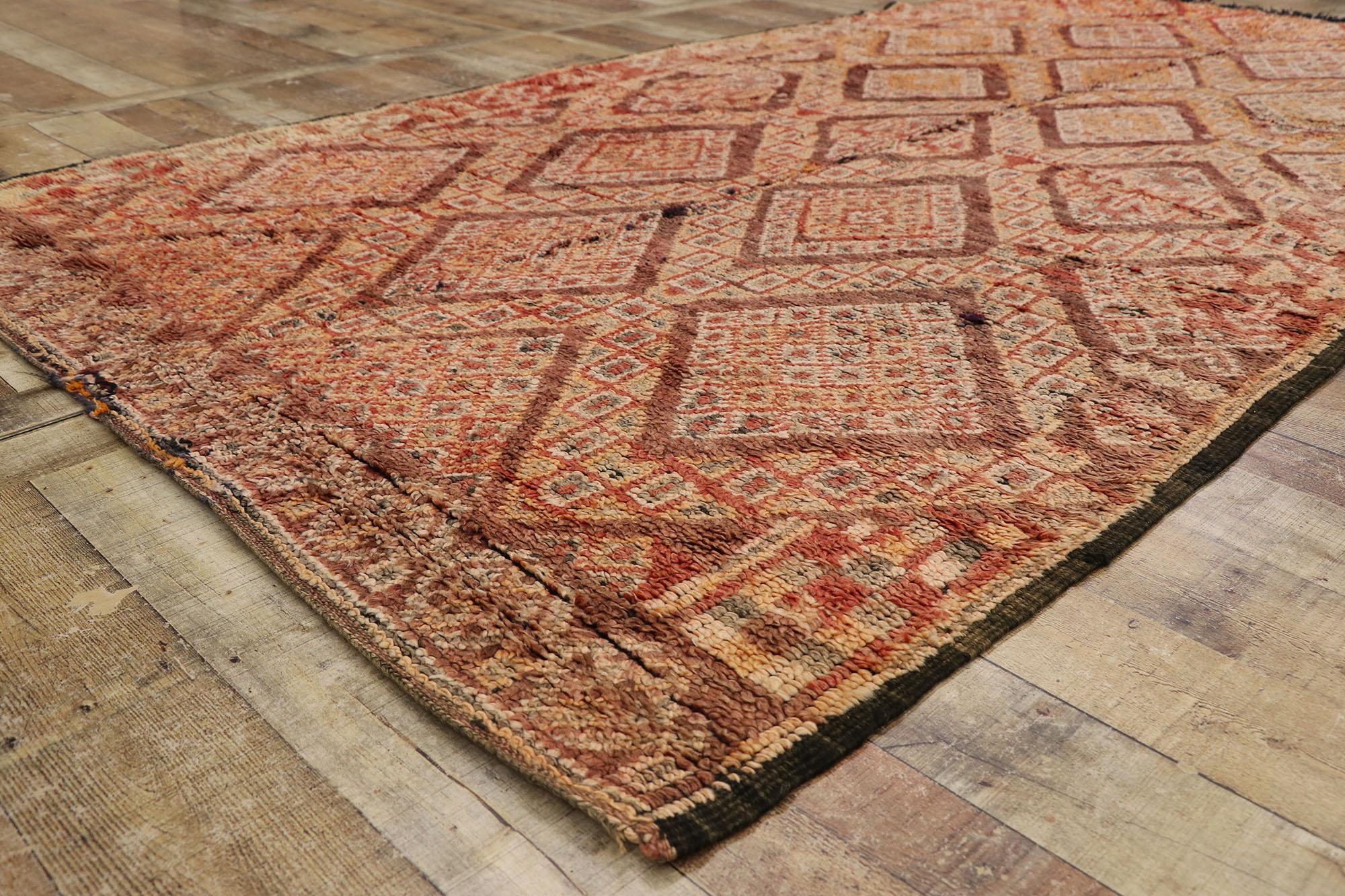 20th Century Vintage Beni MGuild Moroccan Rug by Berber Tribes of Morocco For Sale