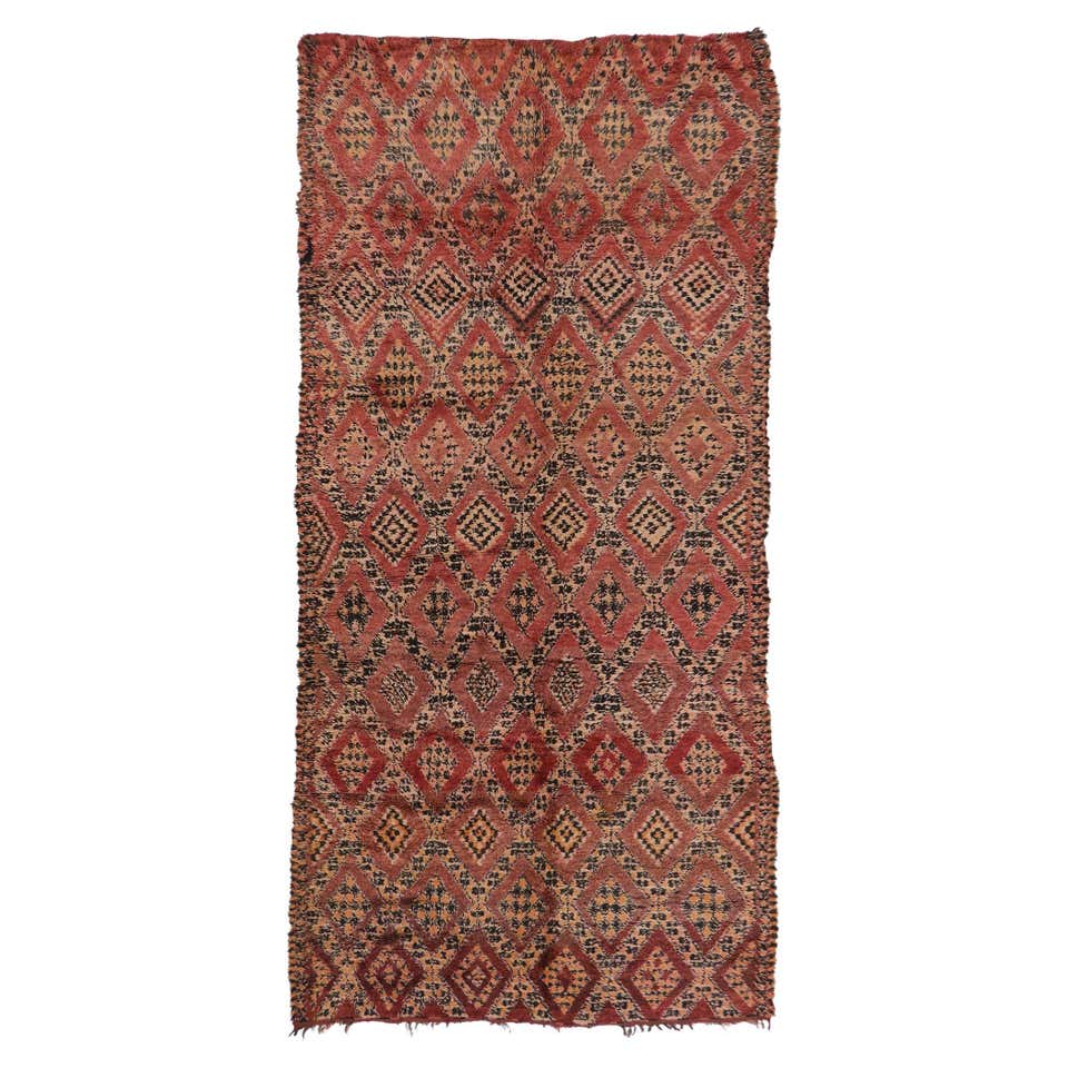 Superlative Vintage Beni Mguild Berber Carpet For Sale at 1stDibs