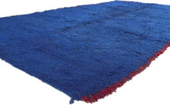 Marokkanischer Beni MGuild-Teppich, Cozy Nomad Meets, Mesmerizing Marjorelle Blue, Vintage