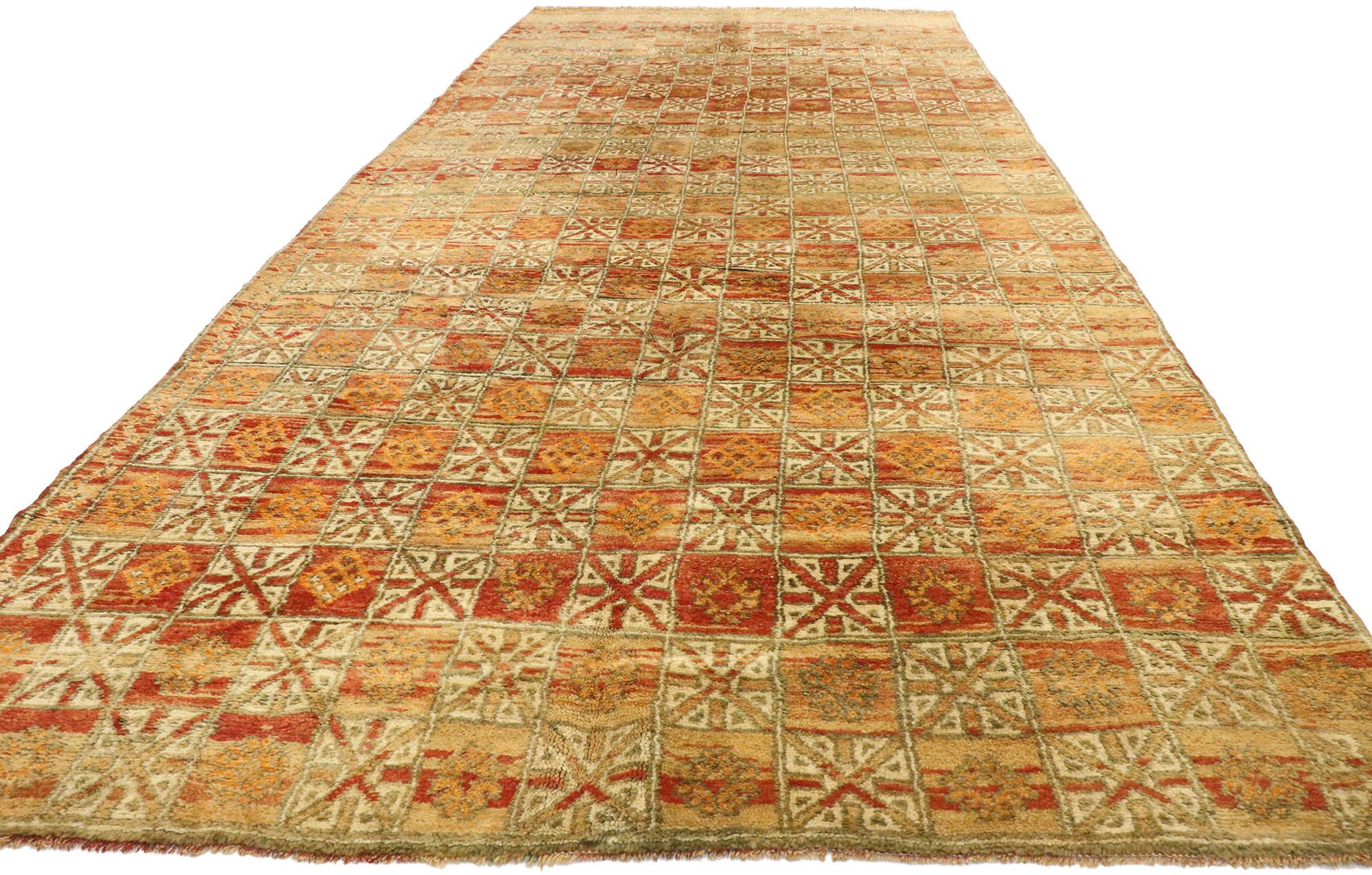 Tribal Vintage Beni MGuild Moroccan Rug For Sale