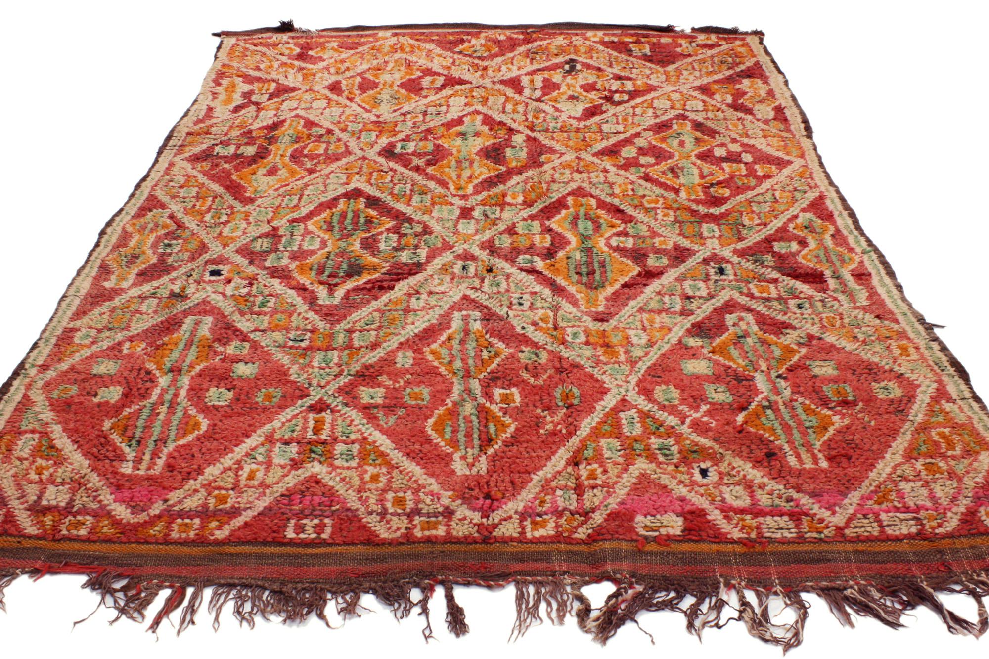 Vintage Beni MGuild Marokkanischer Teppich (Böhmisch) im Angebot