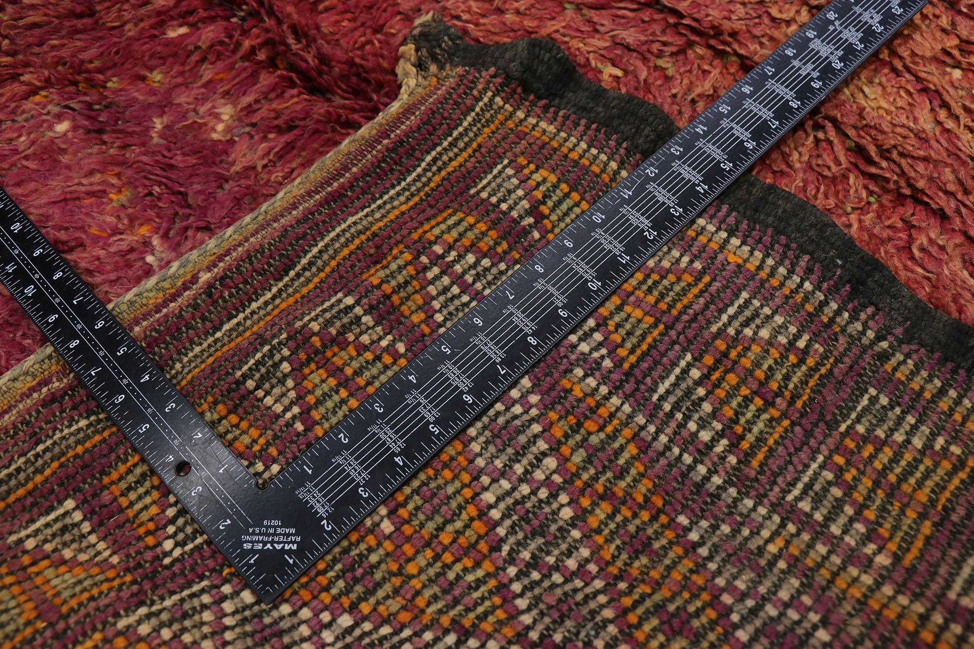 Hand-Knotted Vintage Beni M'guild Moroccan Rug For Sale