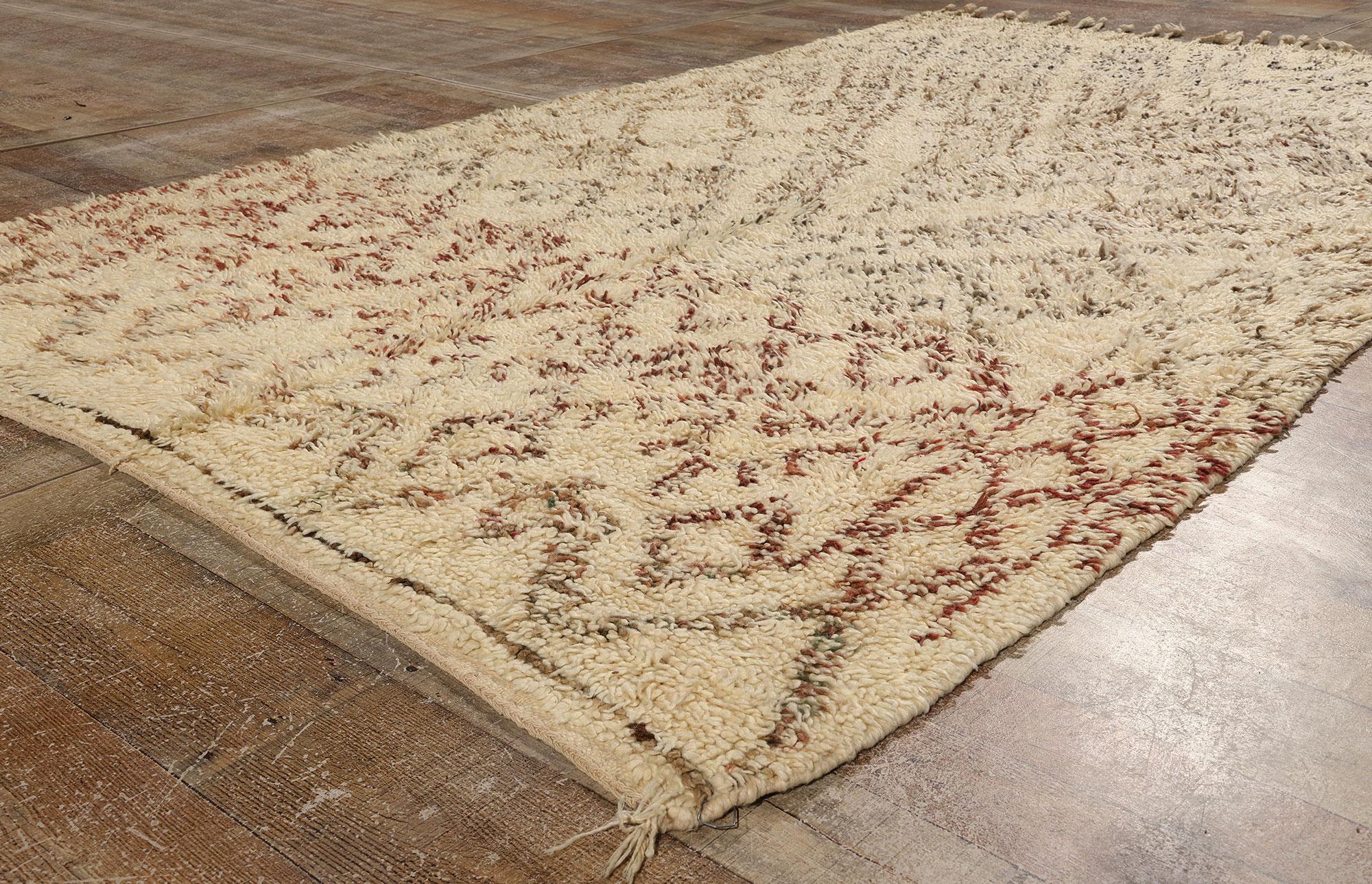 Wool Vintage Beni MGuild Moroccan Rug For Sale