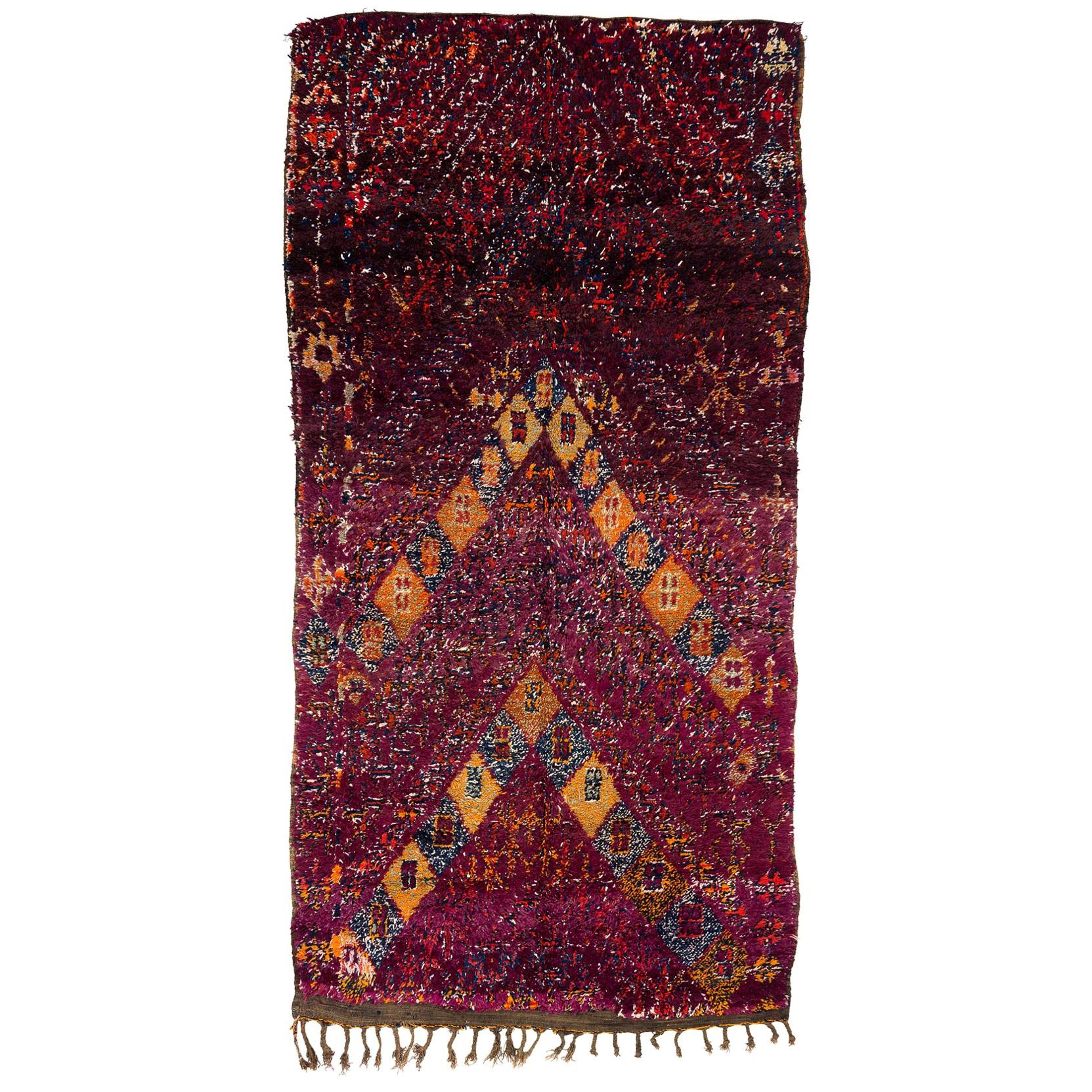 Vintage Moroccan Beni'mguild DoubleSided Berber Rug For Sale at 1stDibs