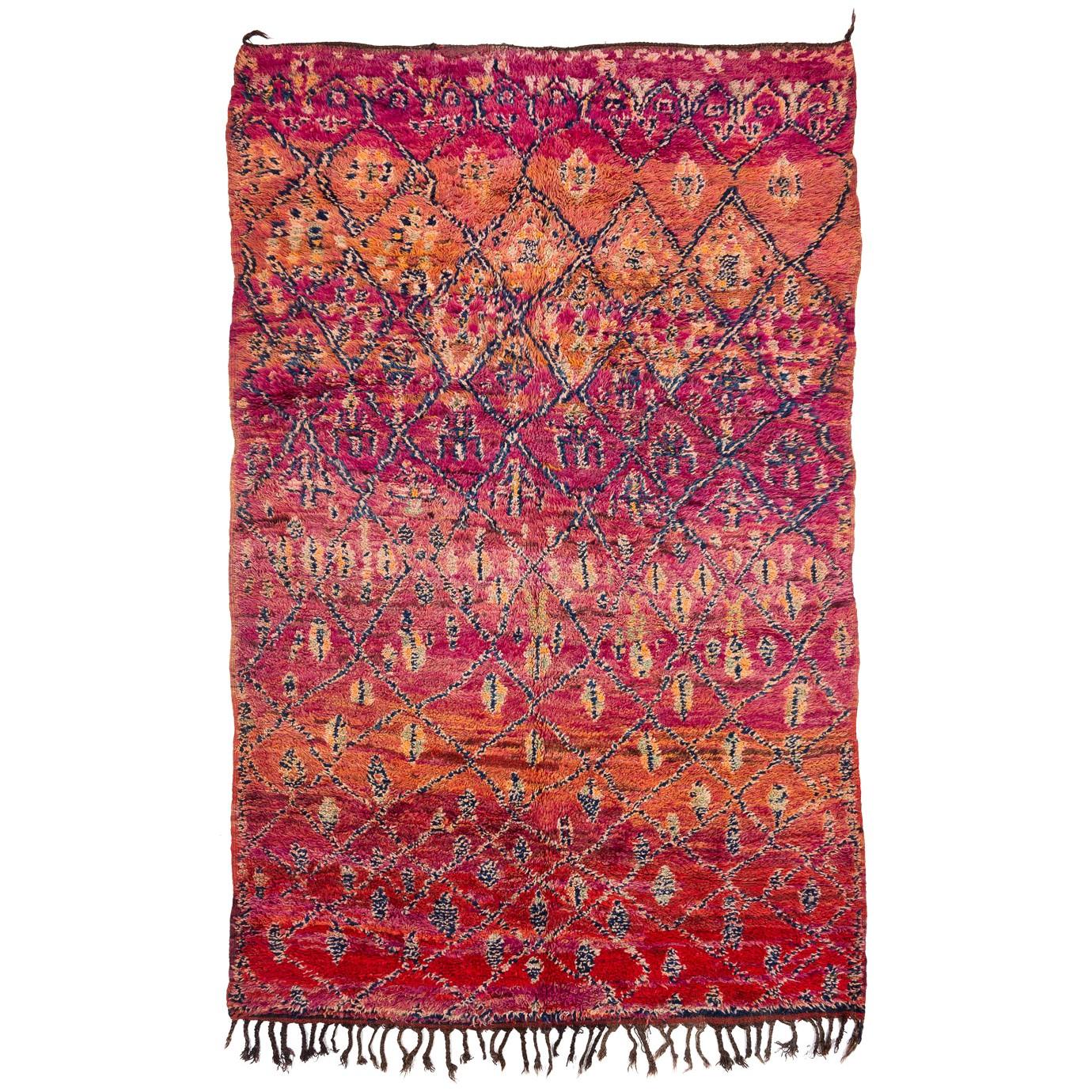 Vintage Beni Mguild Moroccan Rug For Sale at 1stDibs