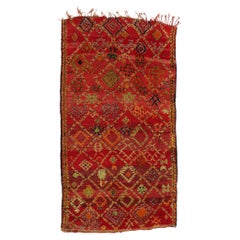 Vintage Beni MGuild Marokkanischer Teppich