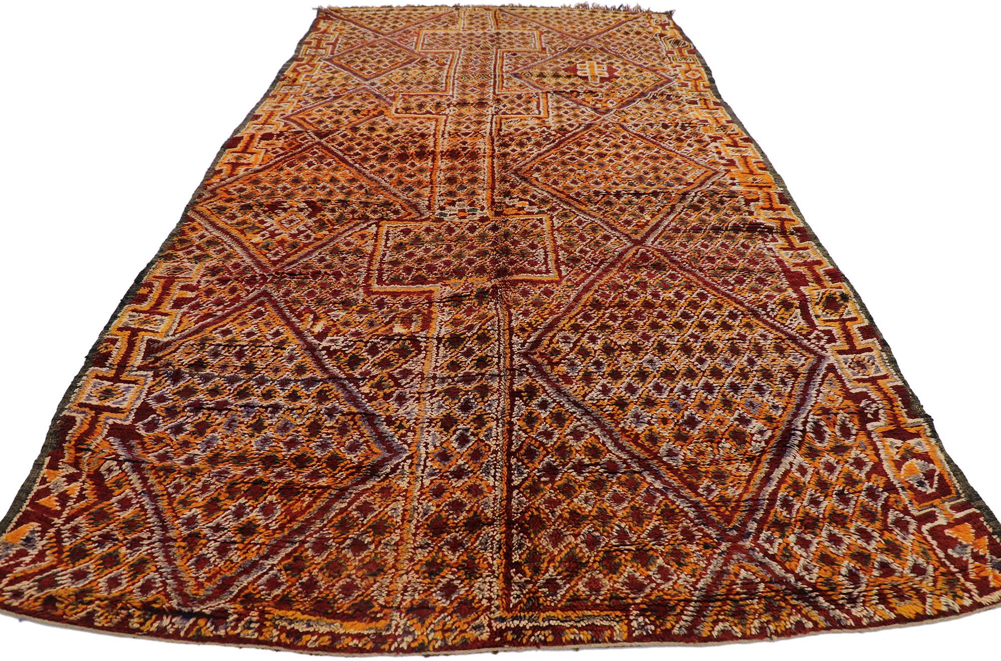 Vintage Beni MGuild Moroccan Rug, Irresistibly Chic Meets Sophisticated ...